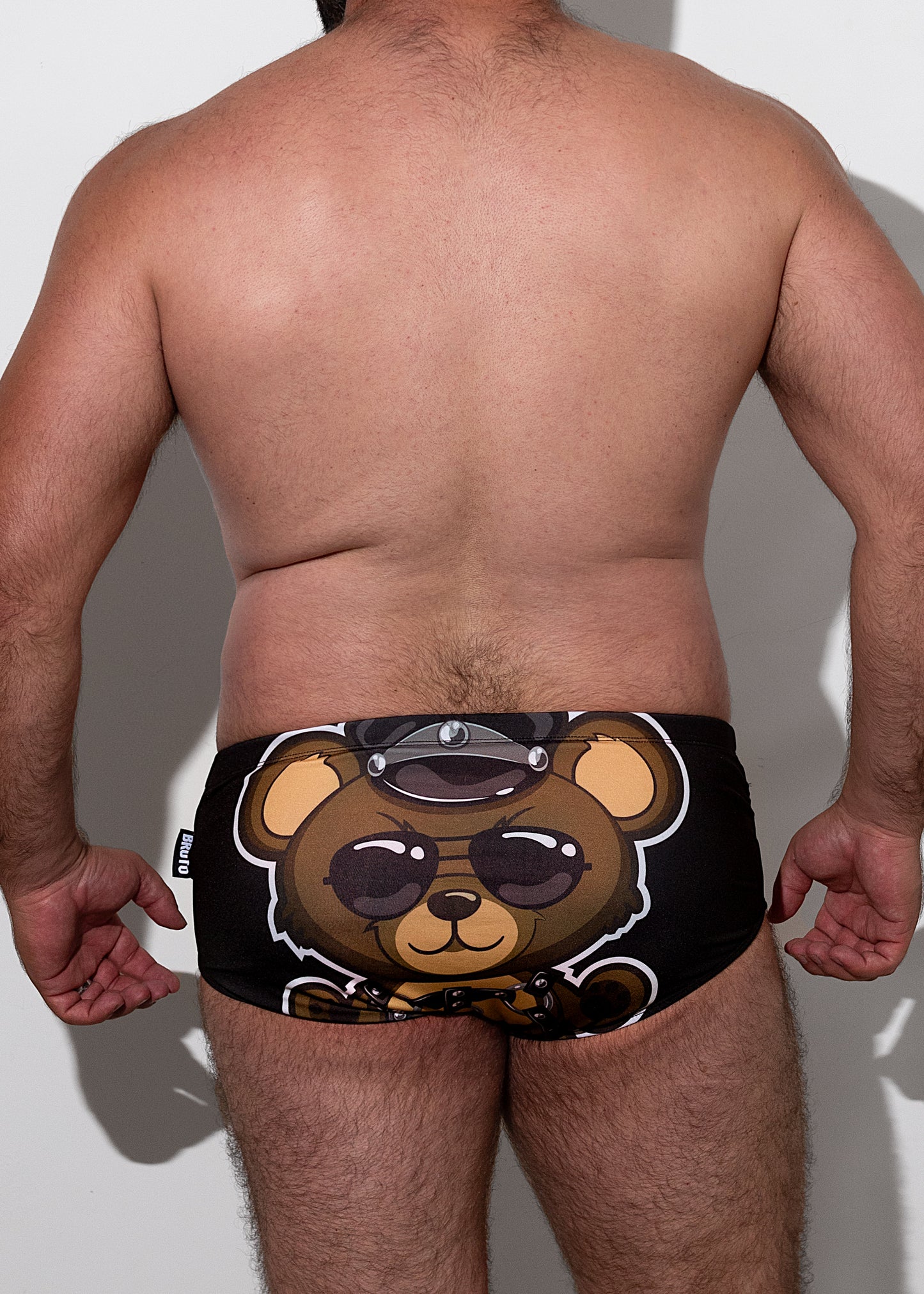 LEATHER TEDDY SWIM SQUARE CUT