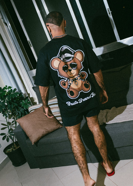 LEATHER TEDDY OVERSIZED TSHIRT