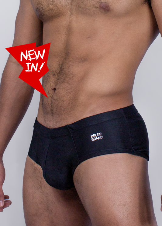 BASE BLACK SUARE CUT SWIMSUIT